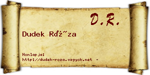 Dudek Róza névjegykártya