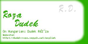 roza dudek business card